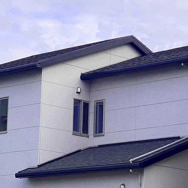 民家の屋根と外壁